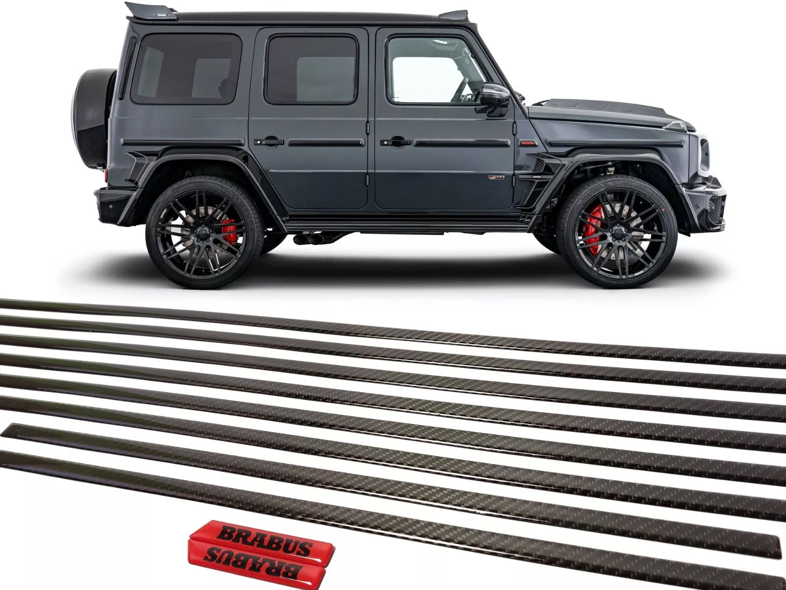 Carbon Fiber Side Molding Insertions Brabus for Mercedes-Benz G-Class W463A W464